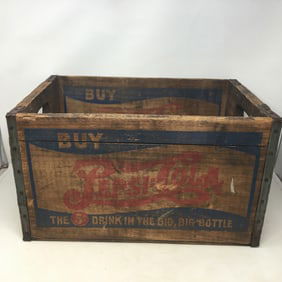 Pepsi Cola Wooden Advertising Crate