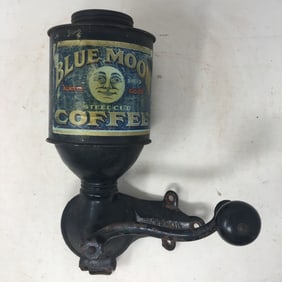 Blue Moon Tin & Cast Iron Wall Coffee Grinder