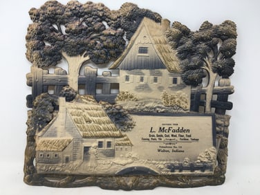Cardboard Wall Pocket, Advertising from Walton Indiana