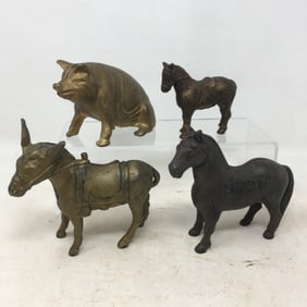 (4) Cast Iron Animal Banks