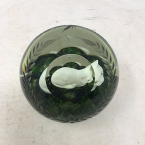 Sulfide Cat Paperweight