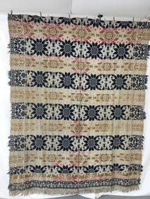 1845 Ernst Gwytsh Three Color Coverlet