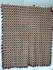 Three Colored Overshot Coverlet