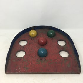 Antique Tabletop Skee Ball Game