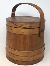 Lidded Wood Firkin