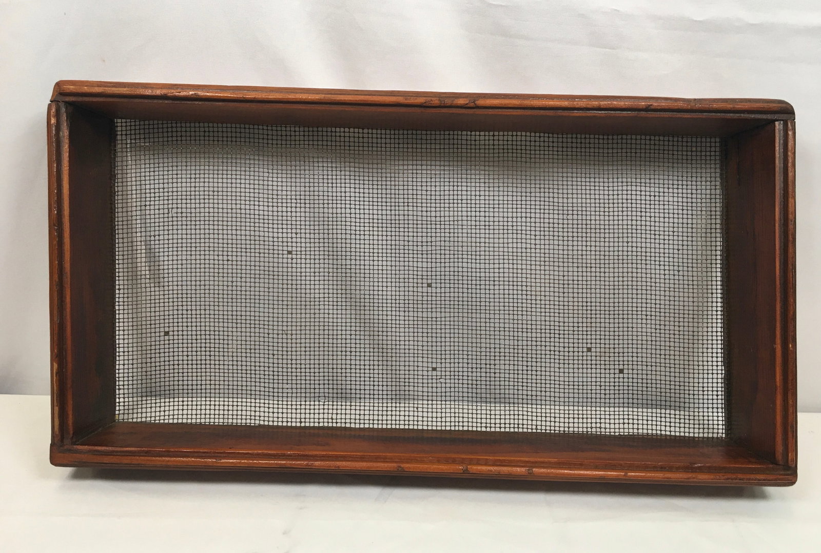 Primitive Sifting/Drying Box: Primitive Sifting/Drying Box. Wood framed box with screen. 24"L x 12.5"W x 4"H
