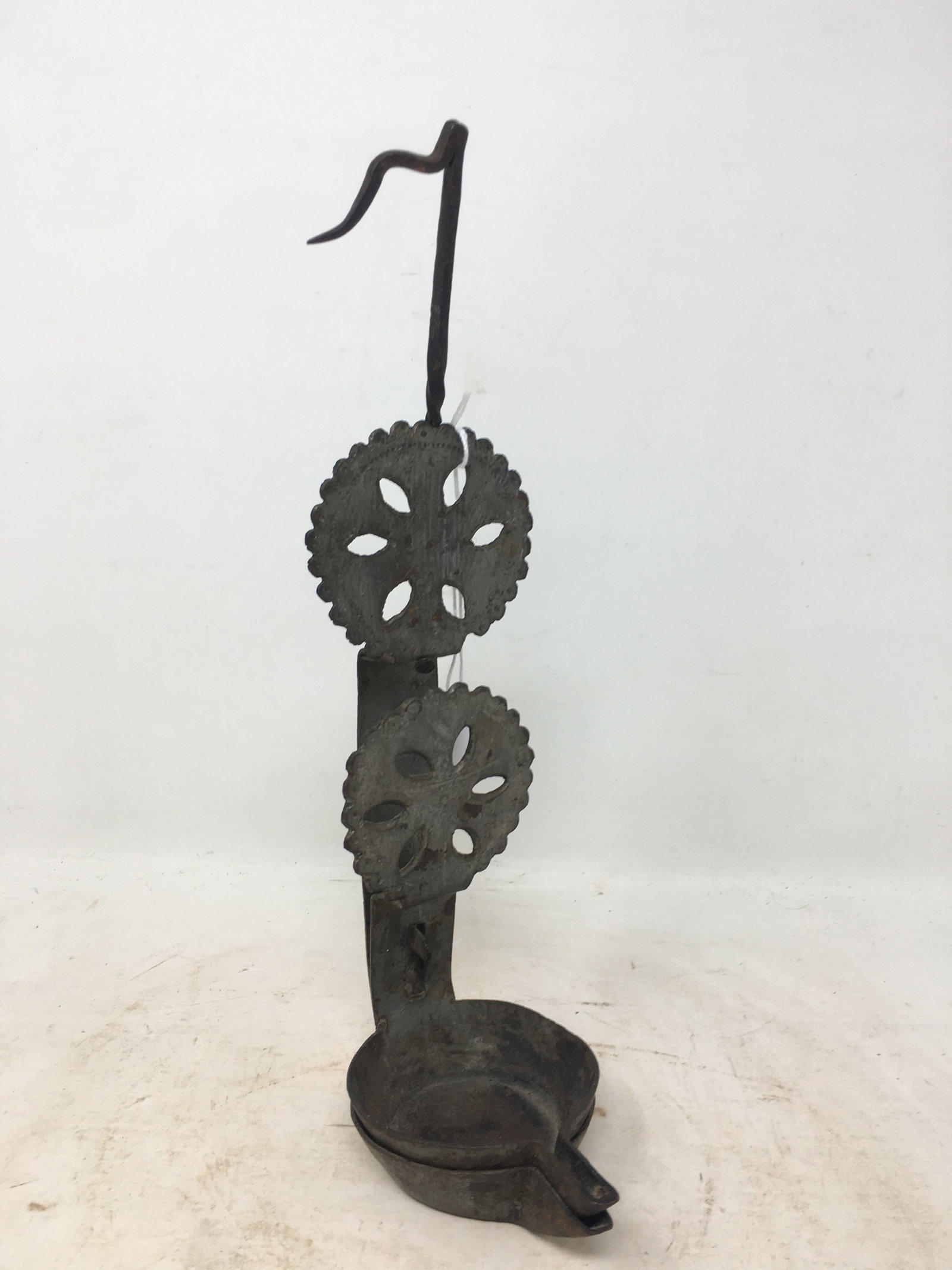 Double Betty Lamp Or Crusie: Double Betty Lamp Or Crusie, with Sticking Tom. 2.75"W x 8"H