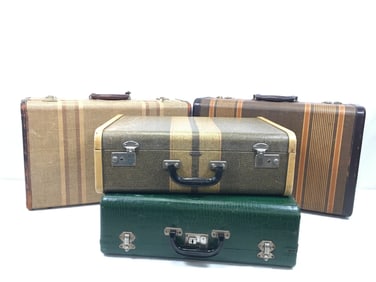 4 Old Suitcases