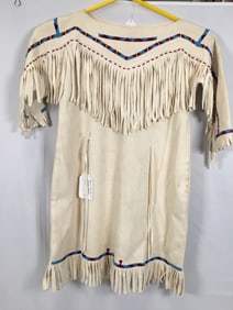 Beaded Leather Youth Dress