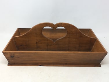 Divided Wooden Cutlery Box