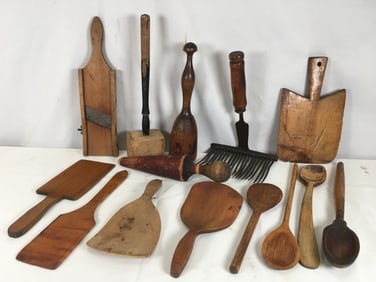 Antique Woodenware Utensils