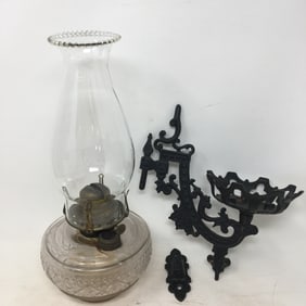 Oil Lamp with Wall Bracket