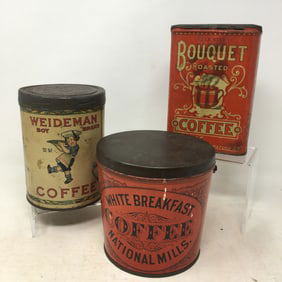 (3) Coffee Advertising Tins