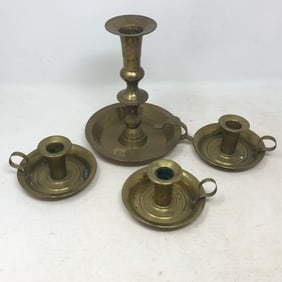 (4) Brass Candle Holders