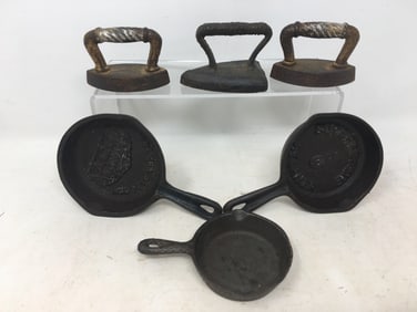 Miniature Cast Iron Skillets, Irons
