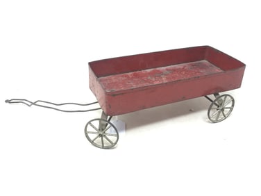 Tin & Wood Toy Wagon