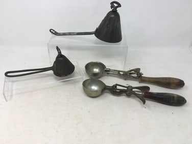 (4) Antique Ice Cream Scoops