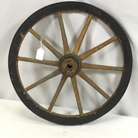 Iron Banded Wood Wagon Wheel