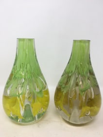Pair St. Clair Paperweight Lamp Parts