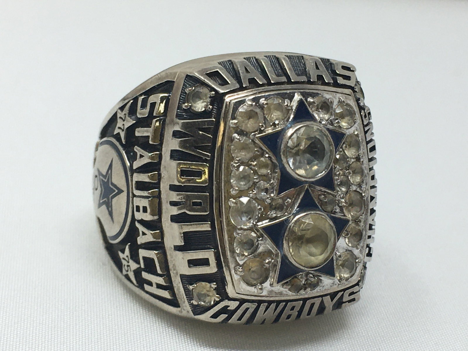 Salesman's Sample 1977 Roger Staubach Dallas Cowboys Super Bowl XII Ring (1 of 7)