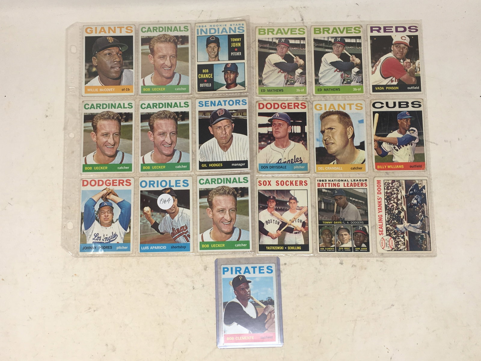 (19) 1964 Topps Baseball Cards (1 of 12)