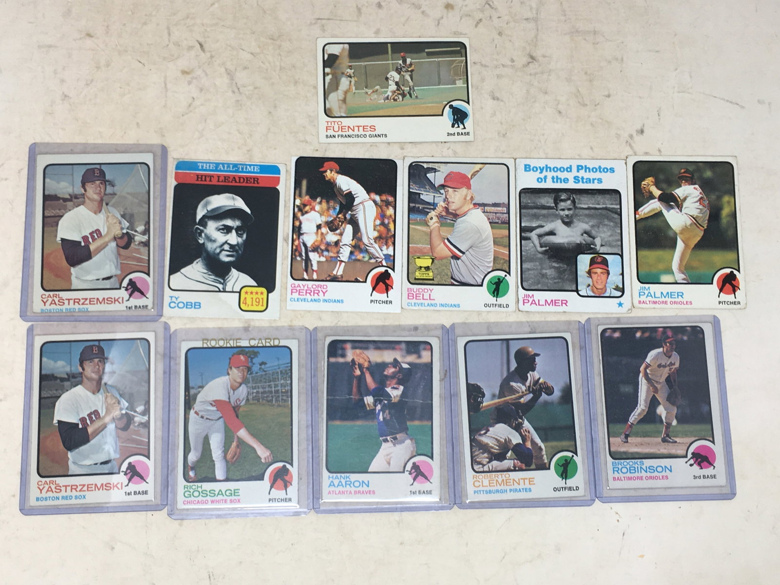 (12) 1973 Topps Baseball Cards (1 of 4)