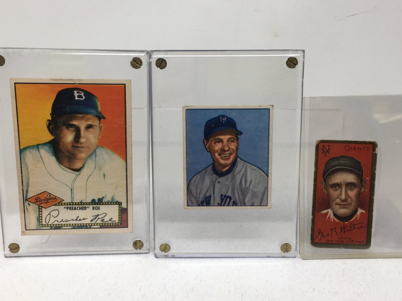 1911 George Wiltse, 1950 Leo Durocher, 1952 Preacher Roe Baseball Cards (1 of 7)