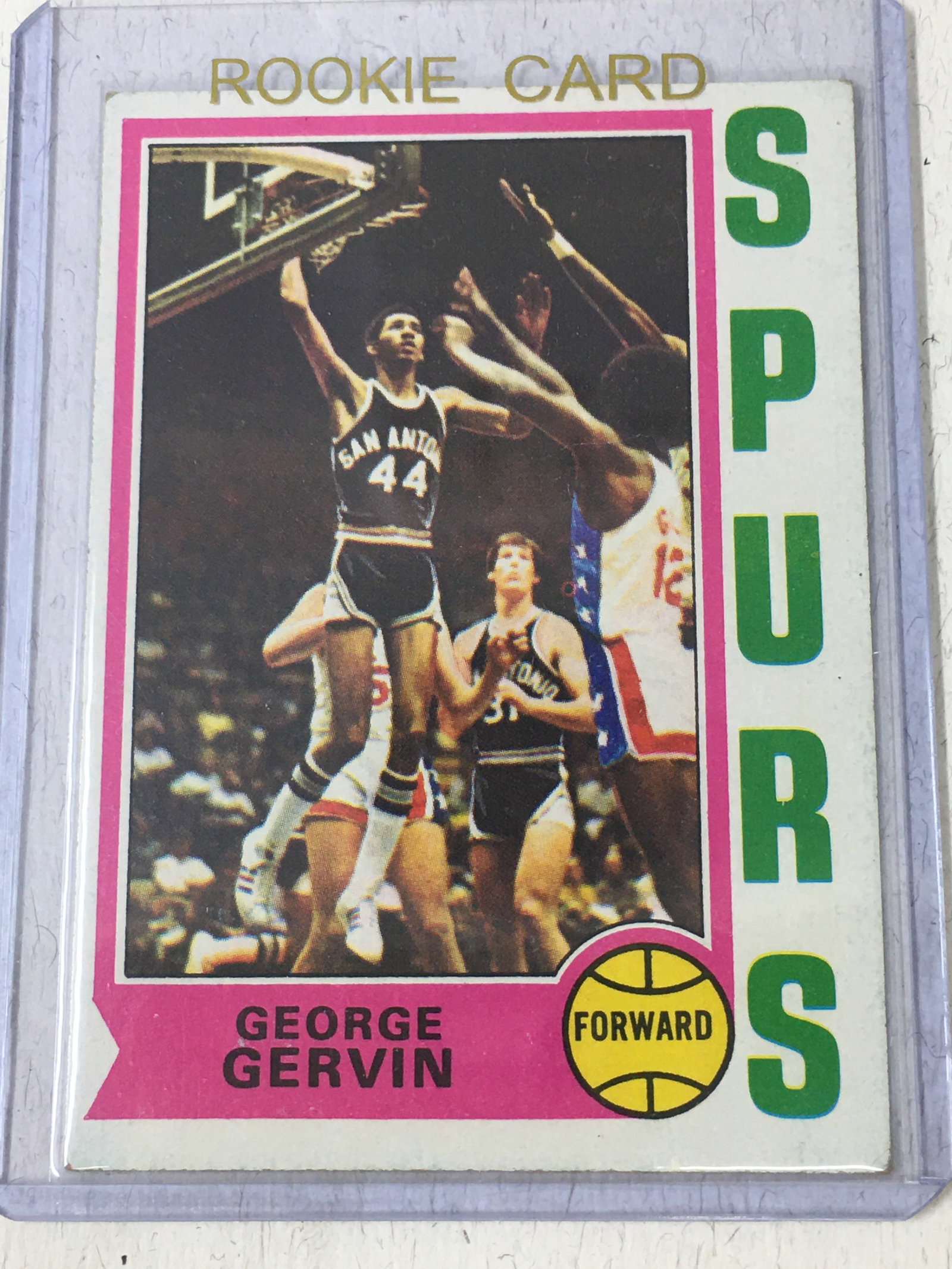 1974 Topps George Gervin #196 Rookie: 1974 Topps George Gervin, #196 Rookie Basketball Card
