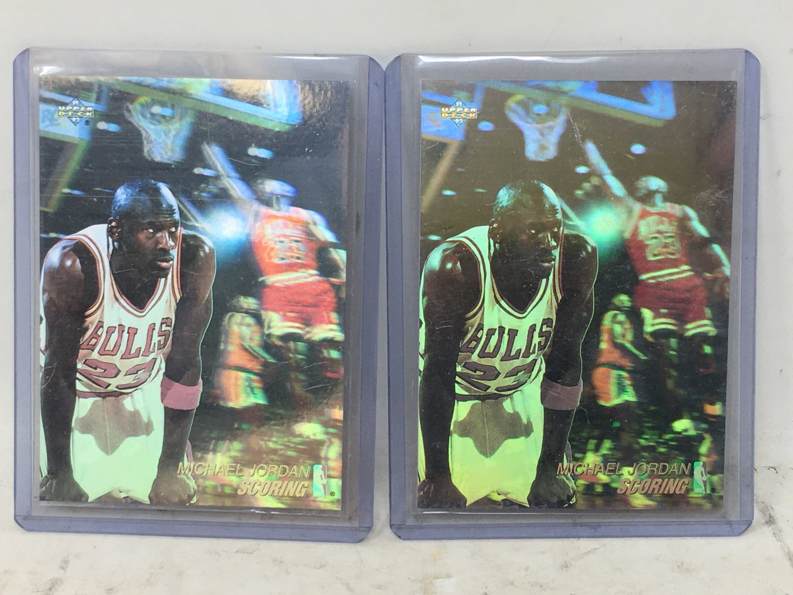 (2) 1991 Upper Deck Award Winner Hologram Cards, Michael Jordan #AW1 (1 of 2)