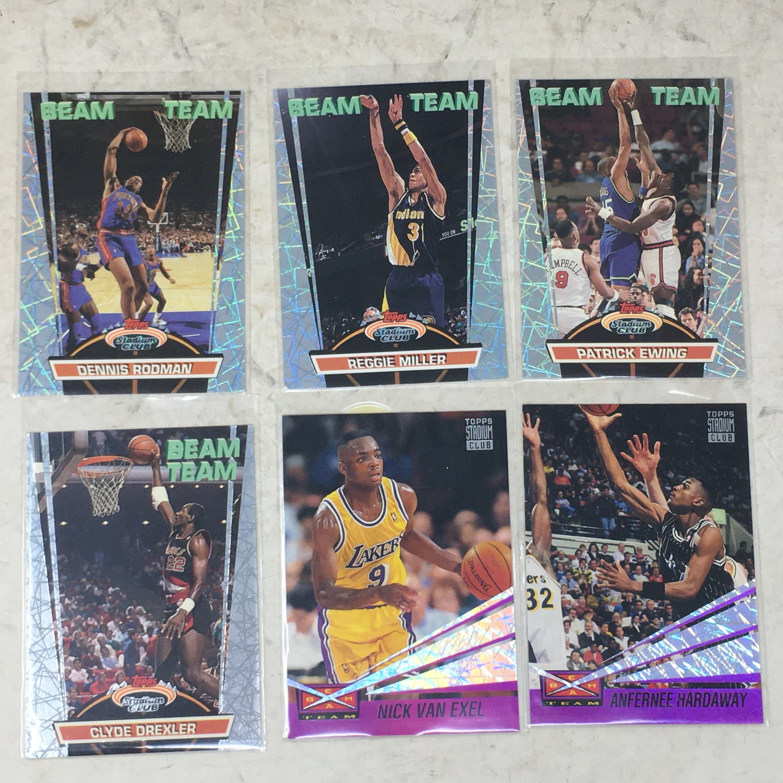 (6) Topps Stadium Club Beam Team Basketball Cards (1 of 2)