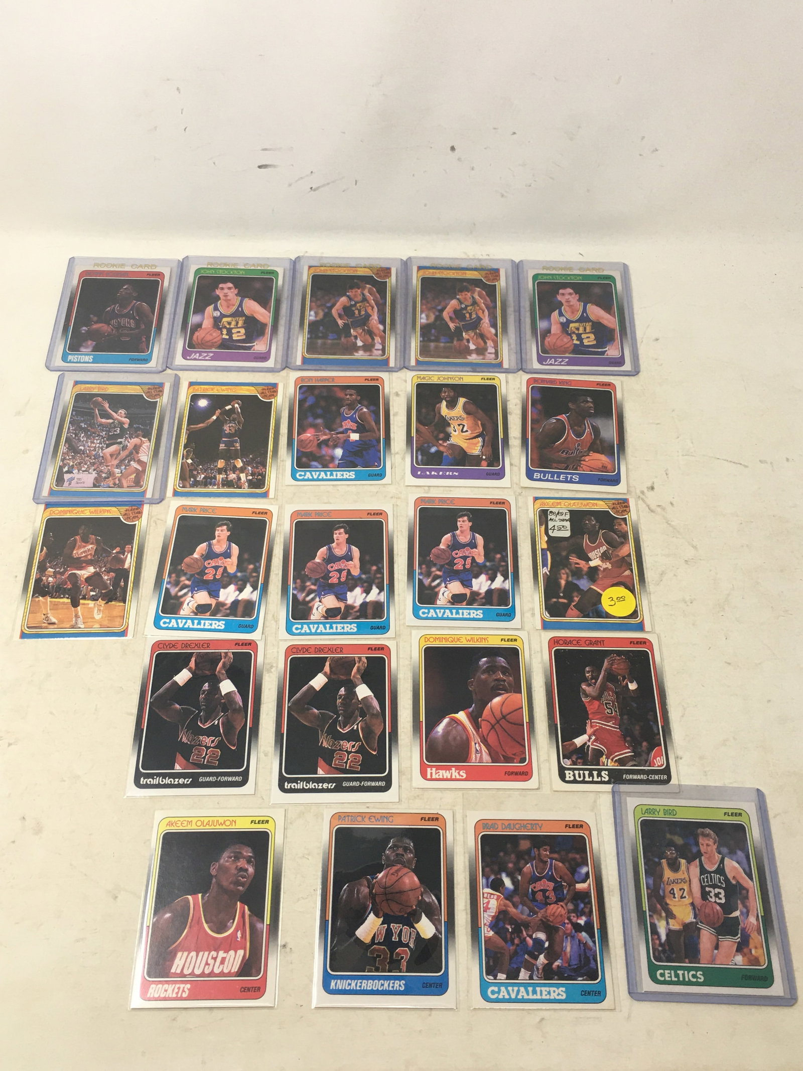(23) 1988-89 Fleer Basketball Cards, Dennis Rodman Rookie (1 of 11)