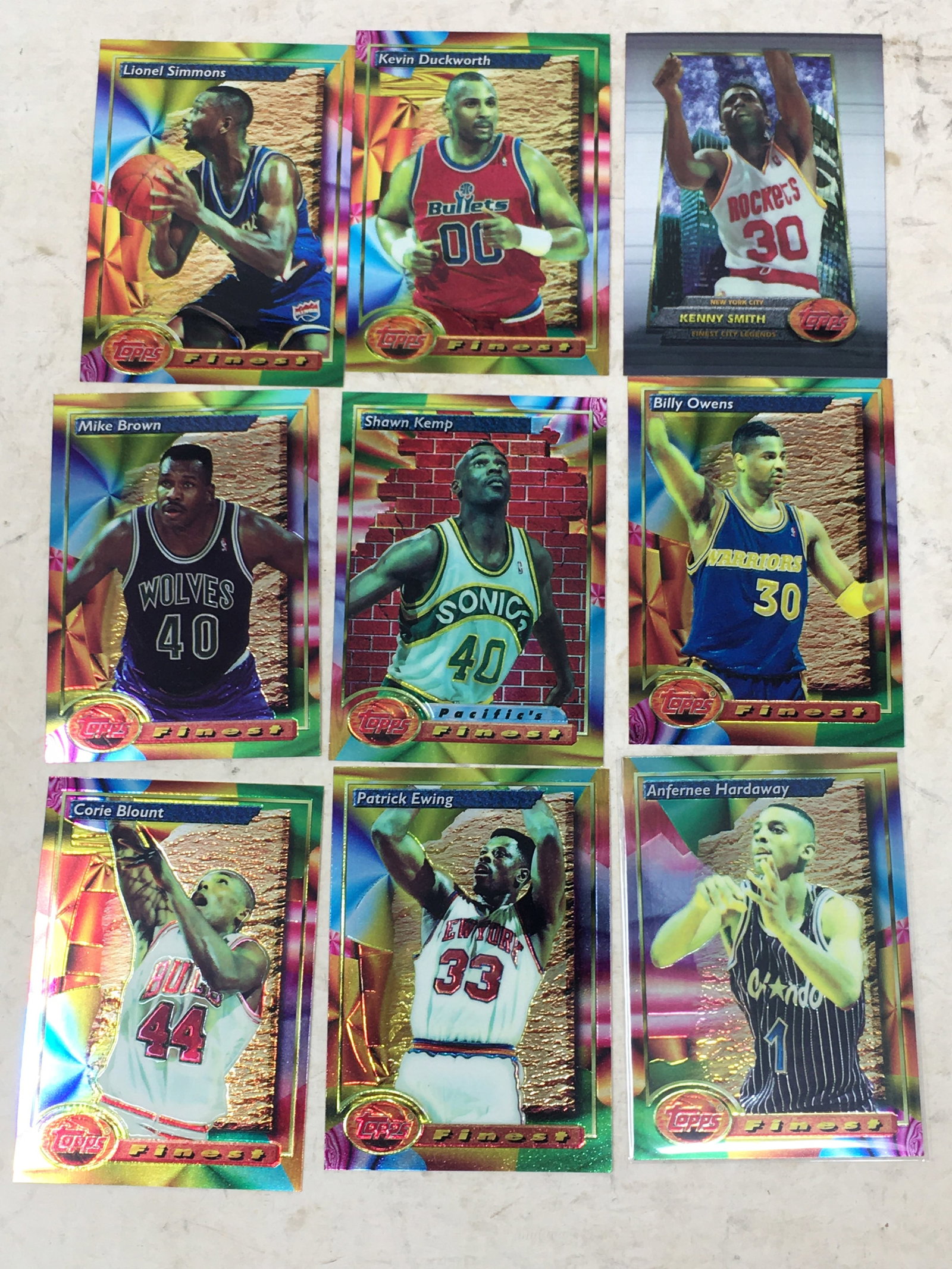 (9) 1993-94 Topps Finest Basketball Cards (1 of 3)