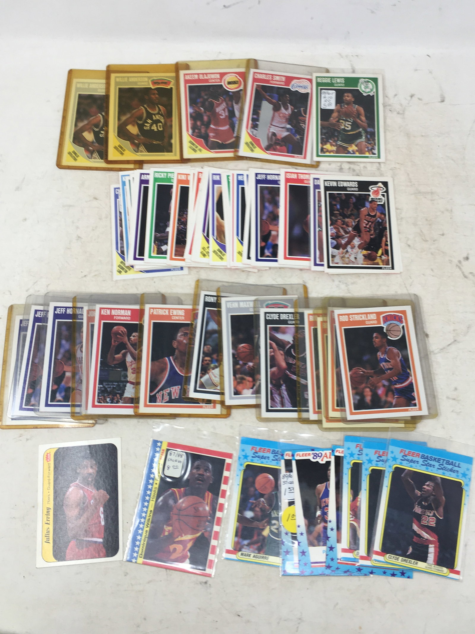 (50+) 1989 Fleer Basketball Cards & Stickers, w/ 1986 & 1987 Sticker (1 of 6)