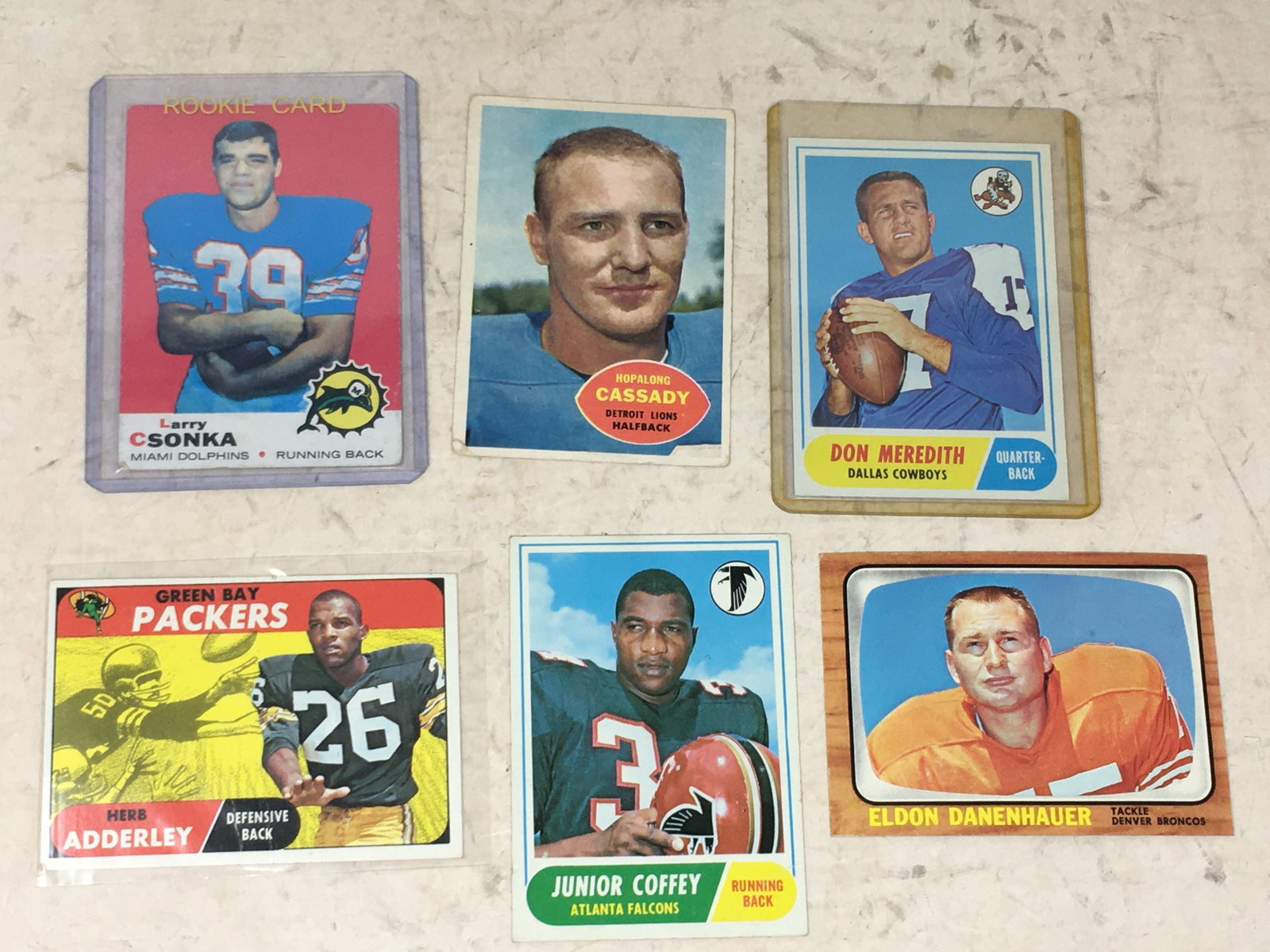 (6) 1960s Topps Football Cards (1 of 2)
