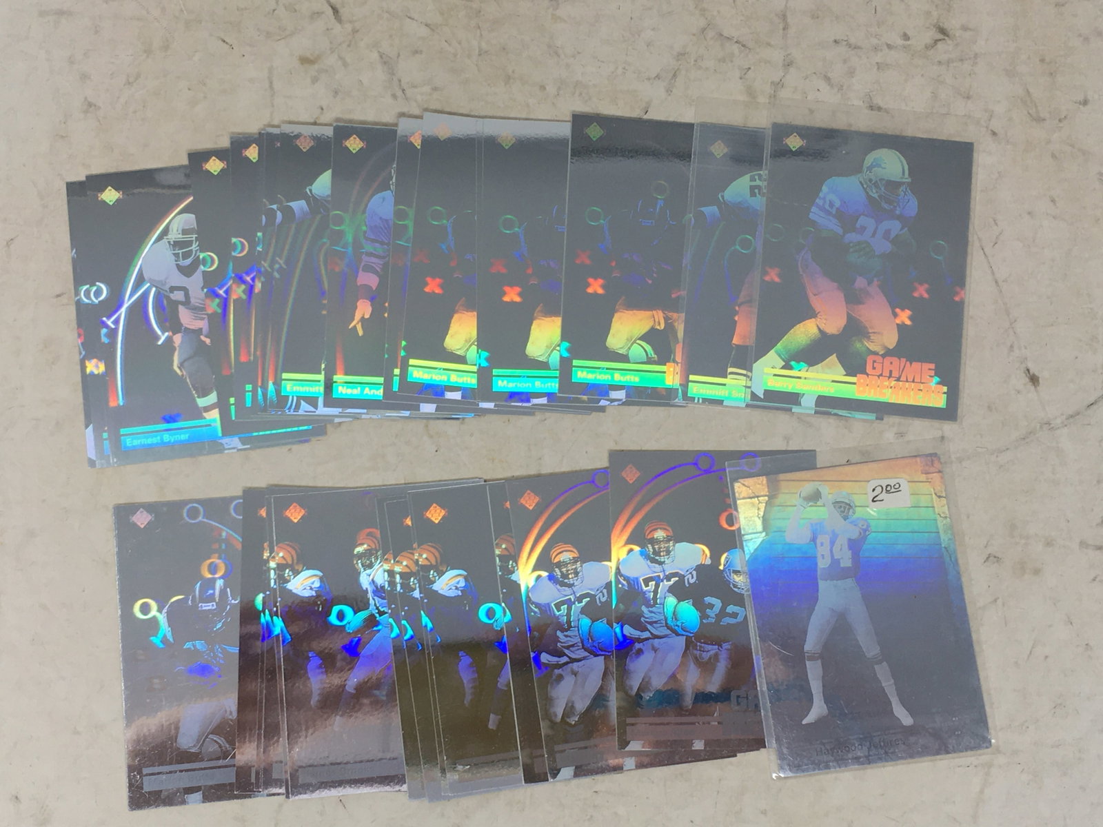 (40) 1991 Upper Deck Game Breakers Hologram Football Cards (1 of 2)