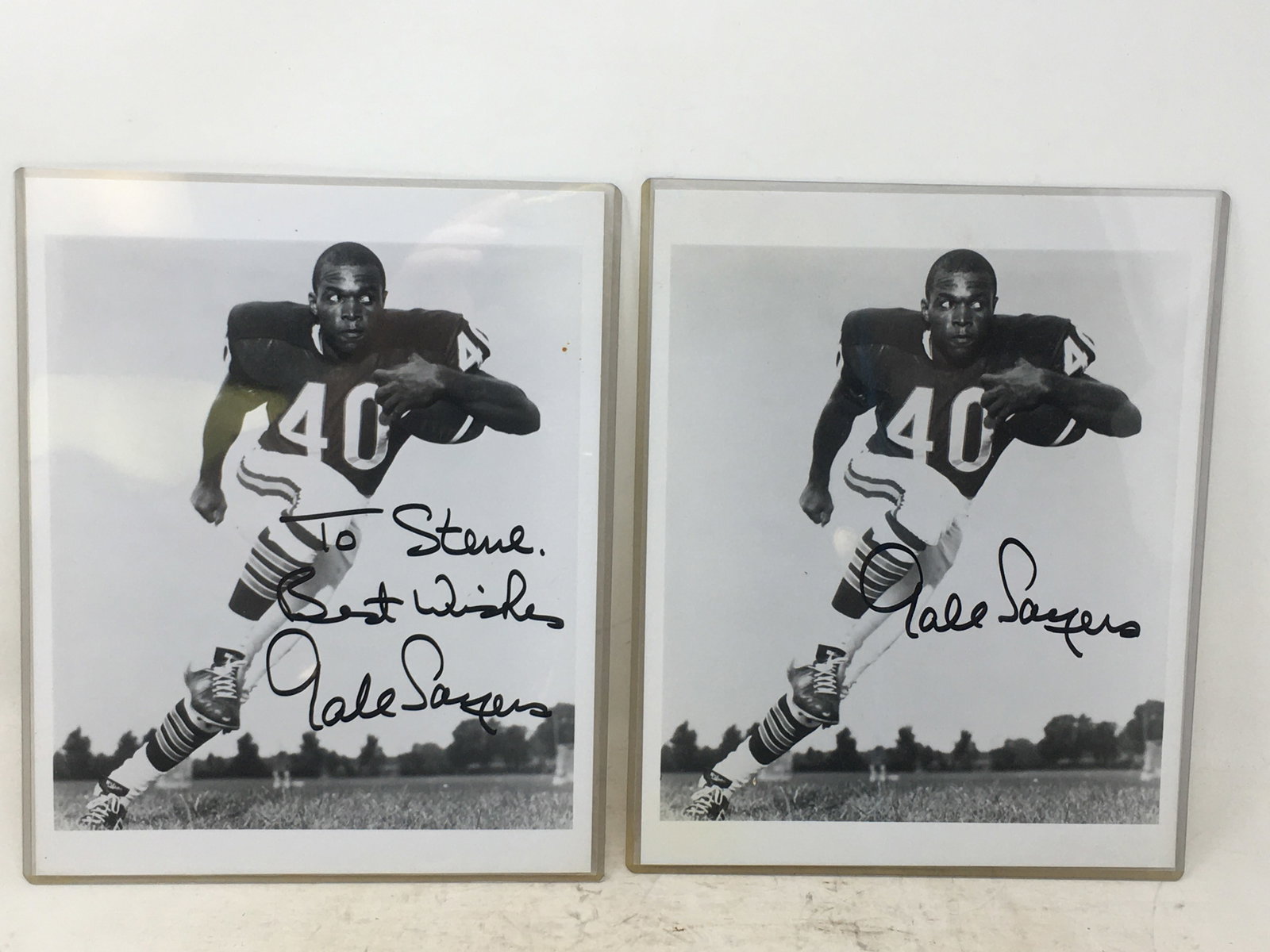 (2) Gale Sayers Autographed Photos, 8x10 (1 of 2)