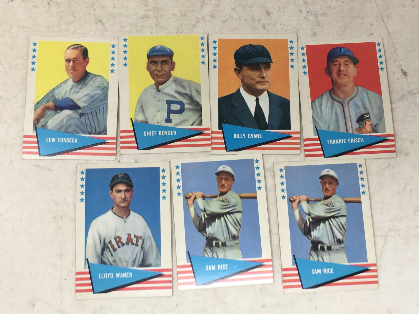 (7) 1961 Fleer Baseball Cards (1 of 2)