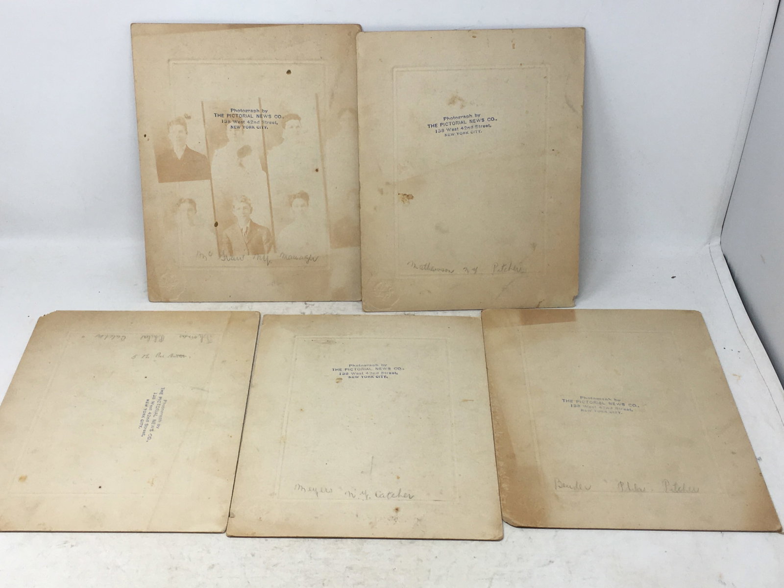 (5) Early 1900s Baseball Player Photographs - 7
