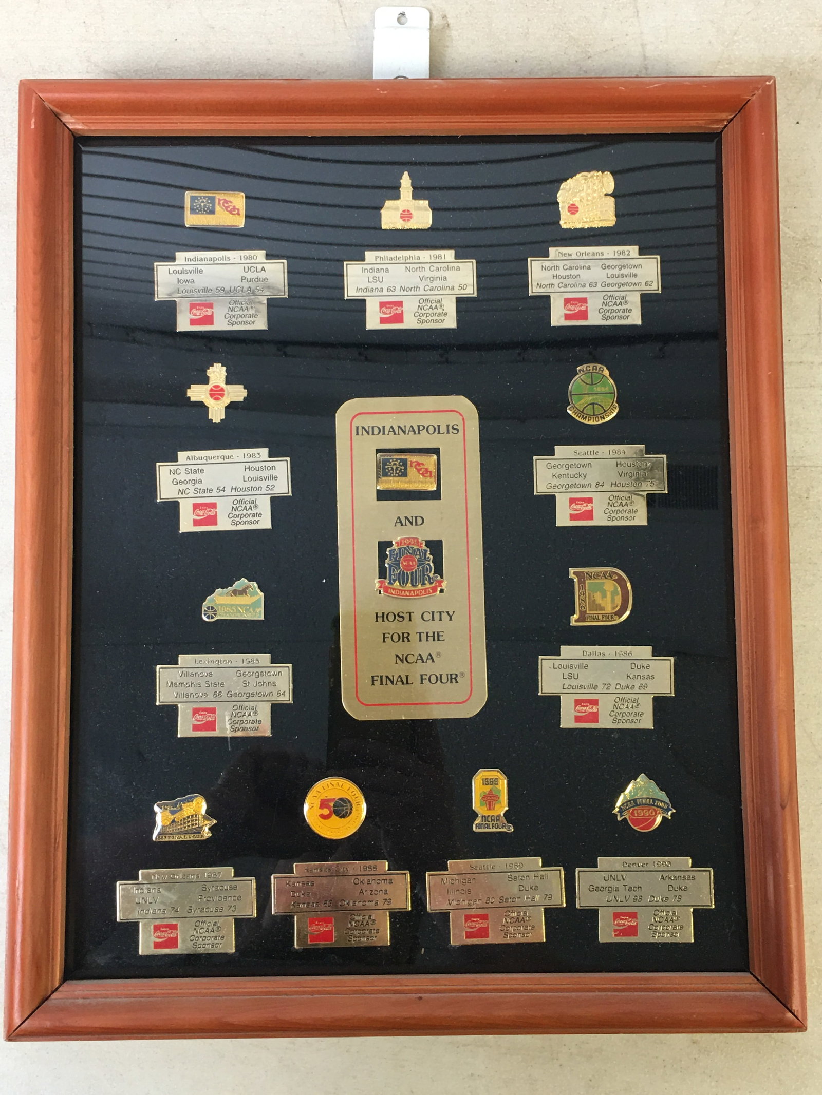 NCAA Championship/ Final Four Press Pins, 1980-1991 (1 of 13)