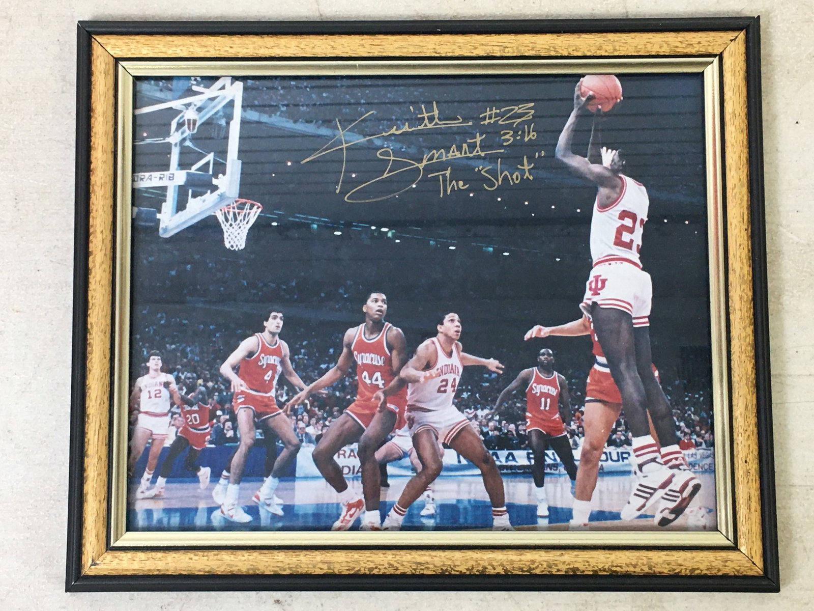1987 NCAA Division I Tournament Game Photo, Keith Smart Autograph (1 of 2)