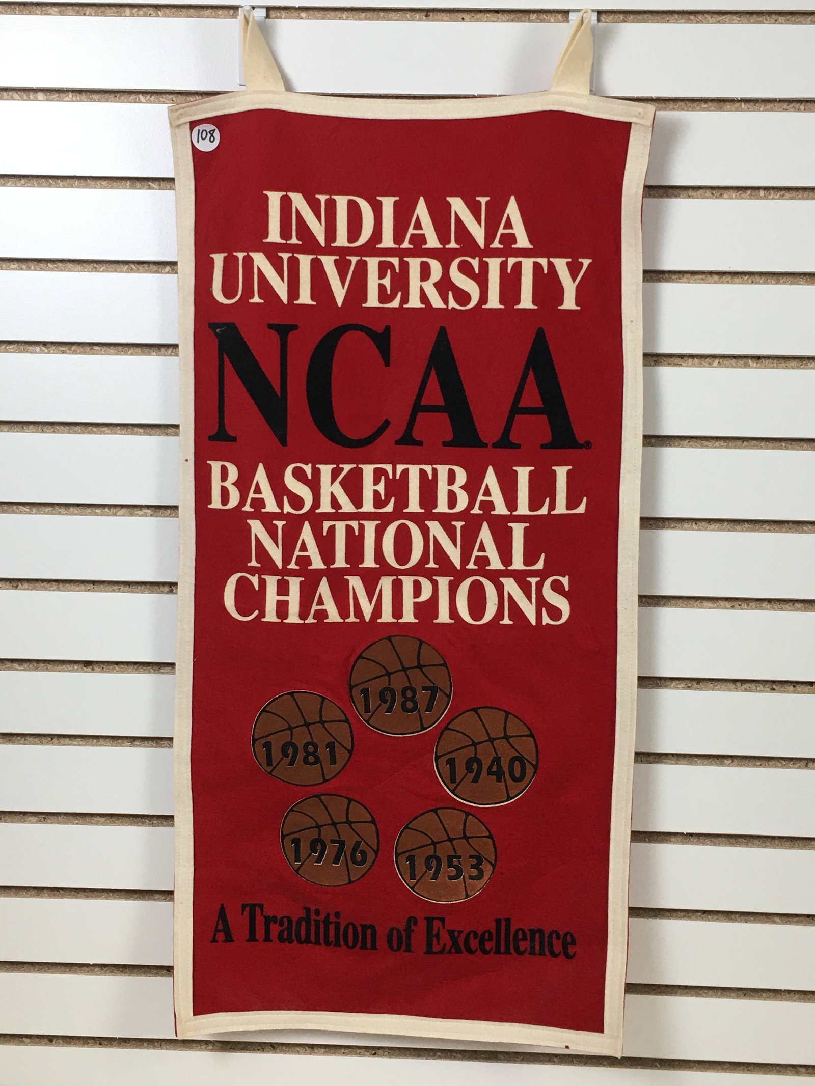 Indiana University NCAA Basketball National Champs Felt Banner (1 of 4)