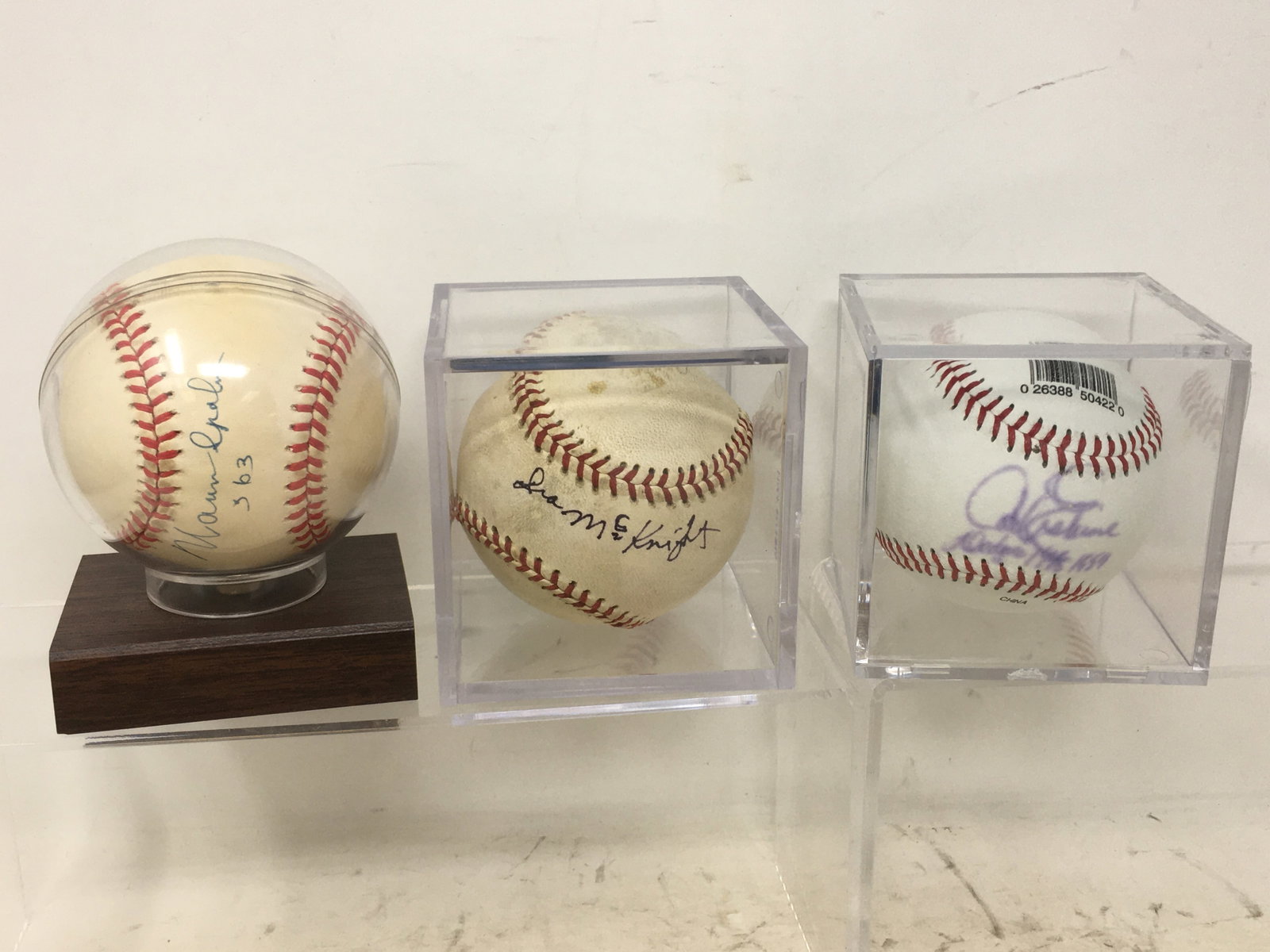 (3) Autographed Baseballs (1 of 5)