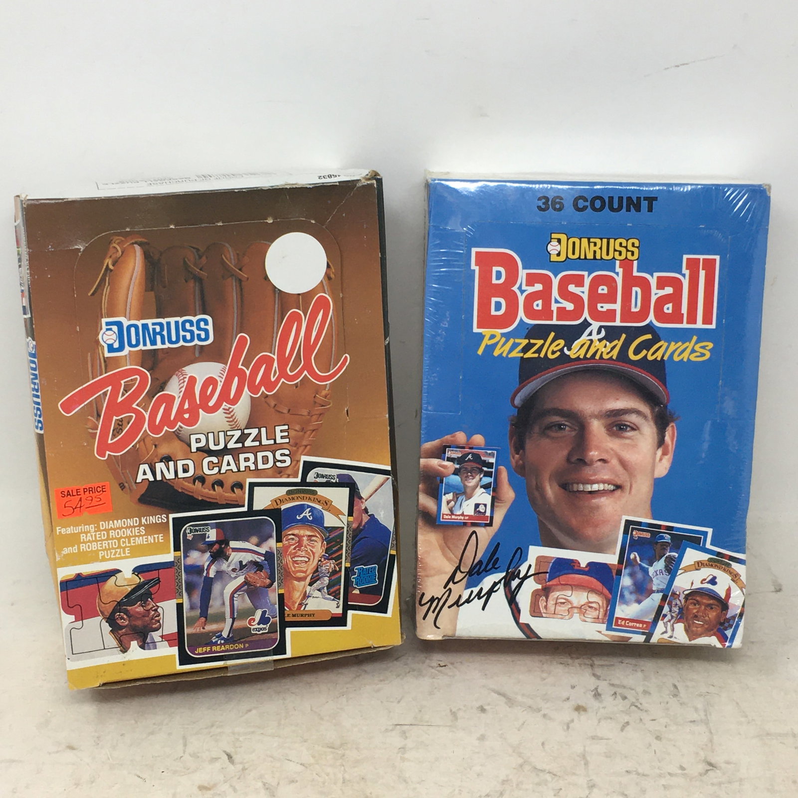 1987 & 1988 Donruss Baseball Puzzle & Cards, Full Boxes, Wax Packs (1 of 2)
