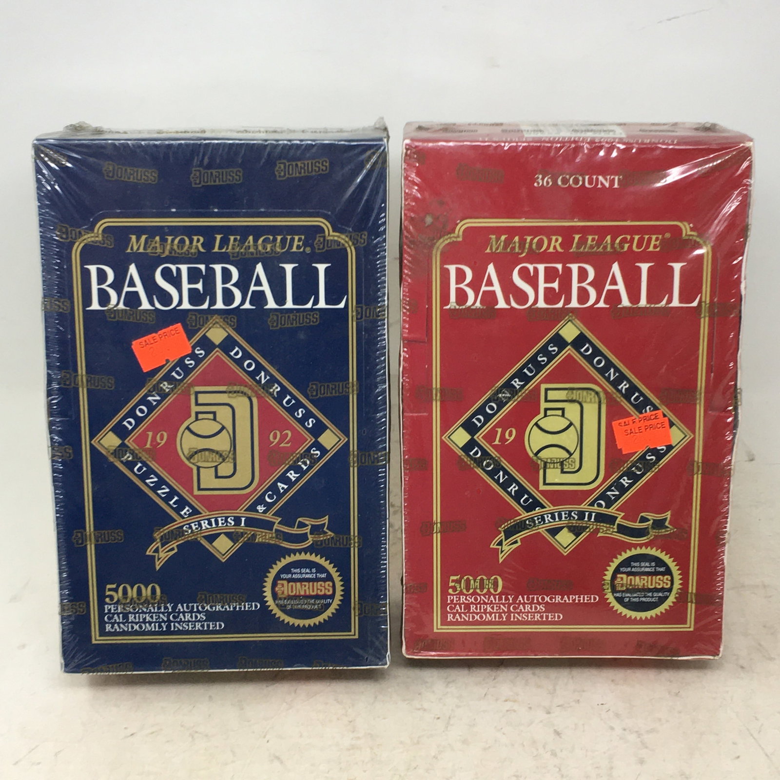 1992 Donruss Baseball Cards, Series I & II, Sealed Boxes: 1992 Donruss Baseball Cards, Series I & II, Sealed Boxes