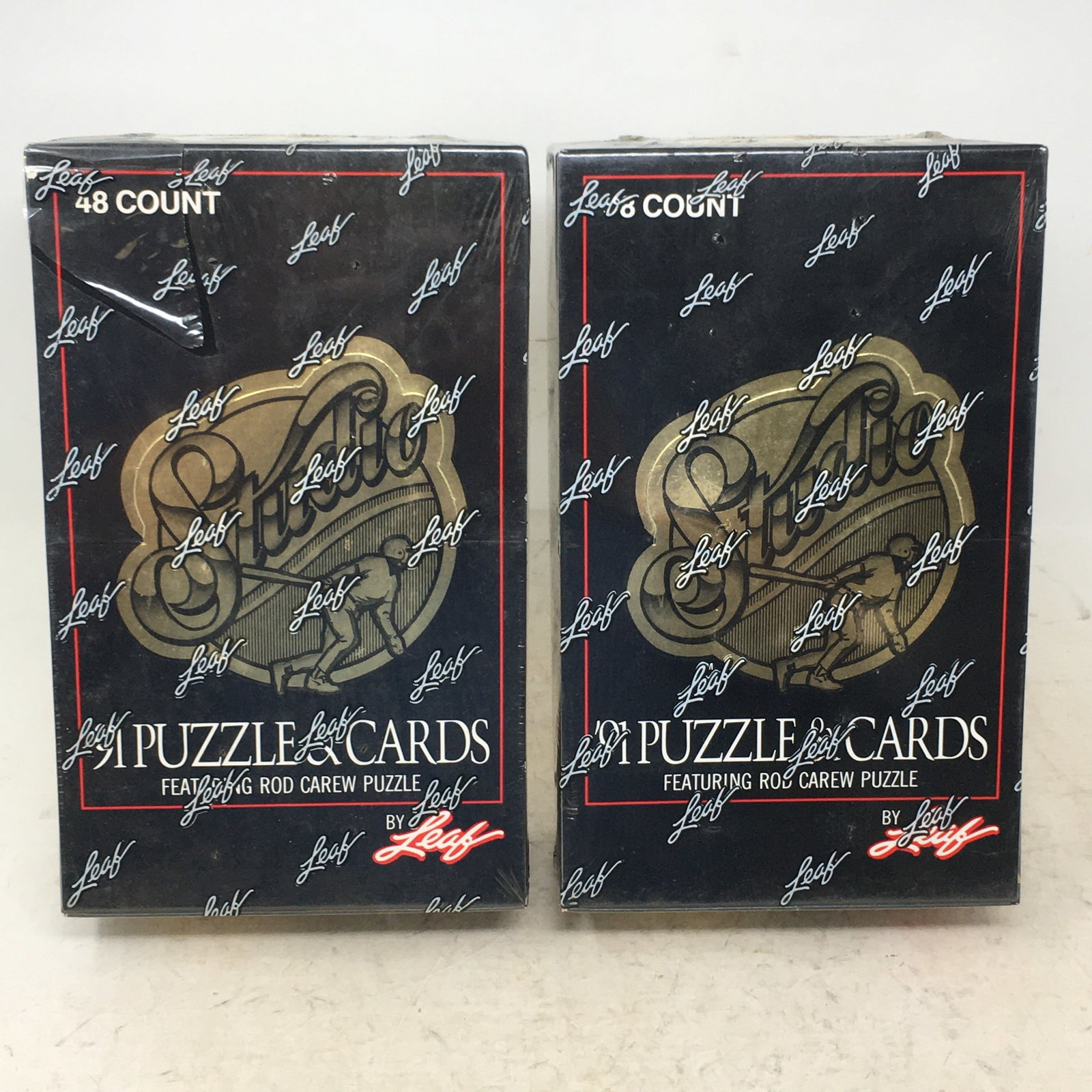 (2) 1991 Leaf Studio Puzzle & Cards, 48 Packs/Box, Sealed Boxes (1 of 1)