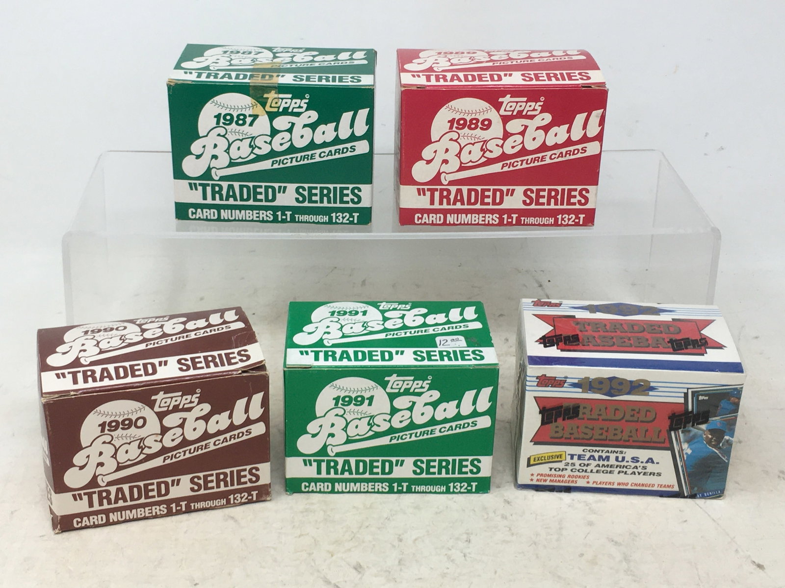 Topps 1987, 1989, 1990, 1991, 1992 Traded Series Baseball Card Sets (1 of 1)