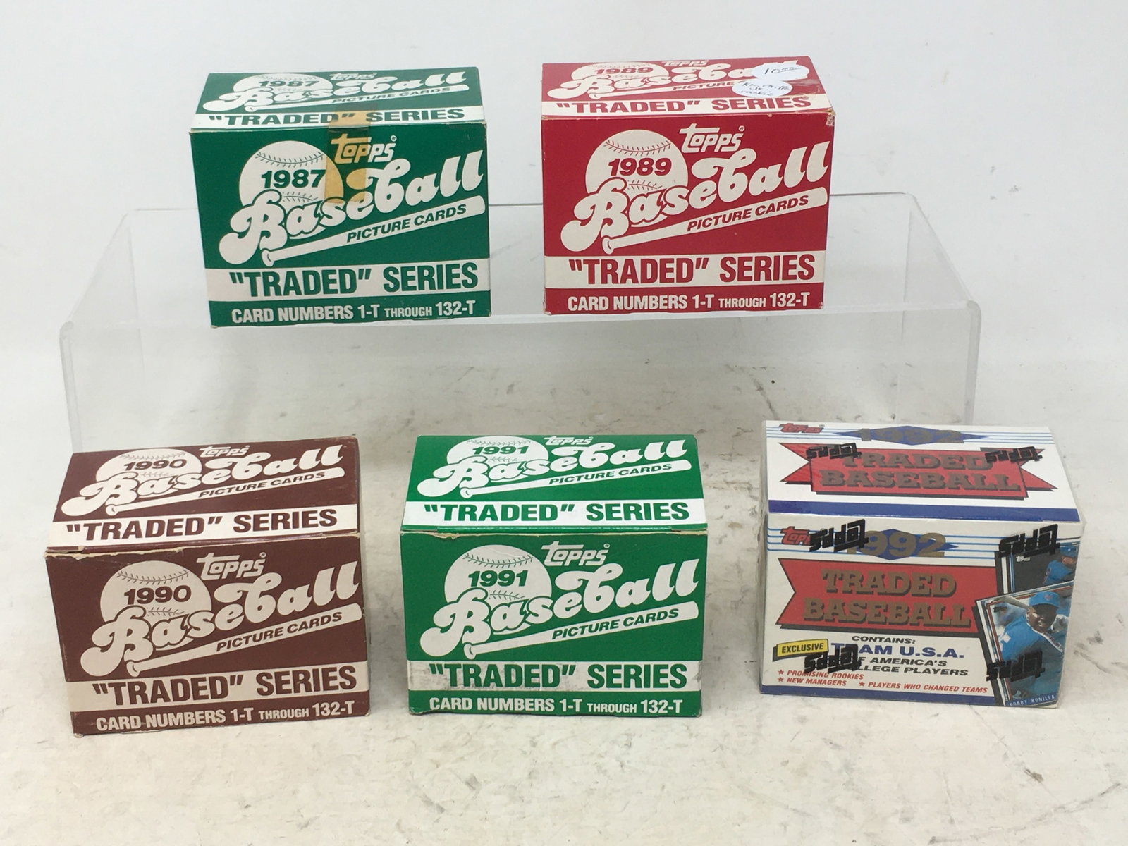 Topps 1987, 1989, 1990, 1991, 1992 Traded Series Baseball Card Sets (1 of 1)