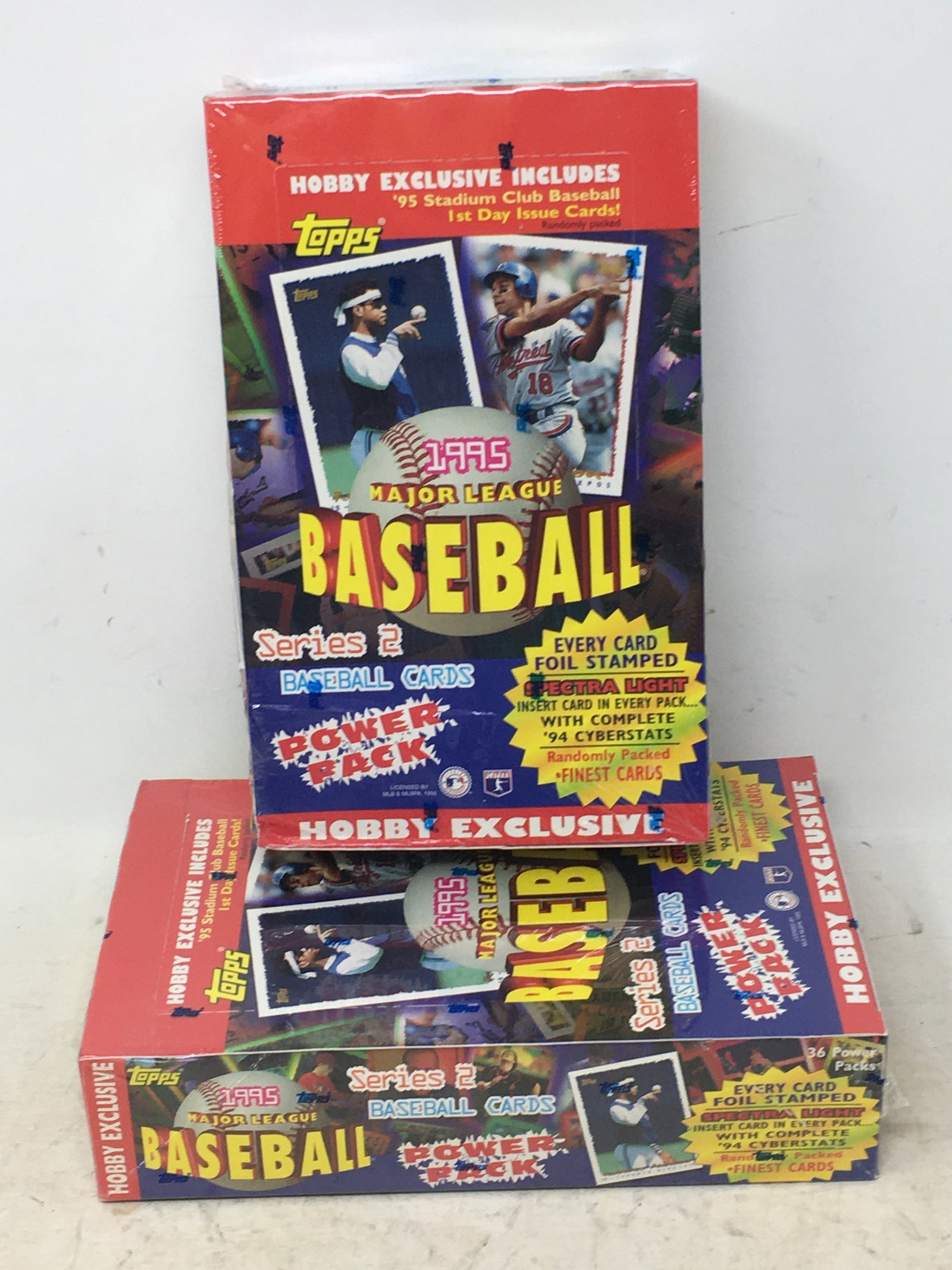 (2) 1995 Topps Series 2 Baseball Cards, Hobby Exclusive, Sealed Boxes: (2) 1995 Topps Series 2 Baseball Cards, Hobby Exclusive, Sealed Boxes, 36 Packs/Box