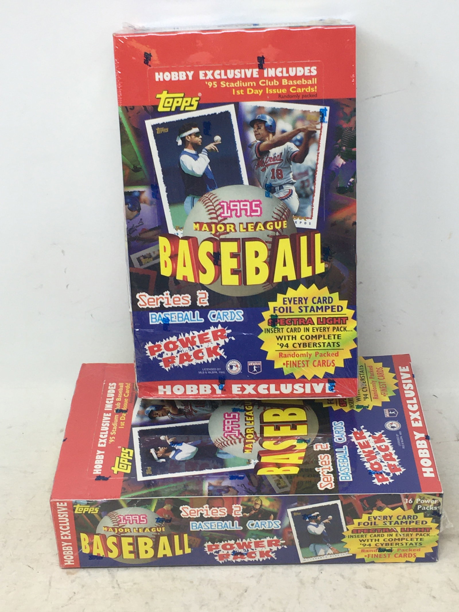 (2) 1995 Topps Series 2 Baseball Cards, Hobby Exclusive, Sealed Boxes: (2) 1995 Topps Series 2 Baseball Cards, Hobby Exclusive, Sealed Boxes, 36 Packs/Box