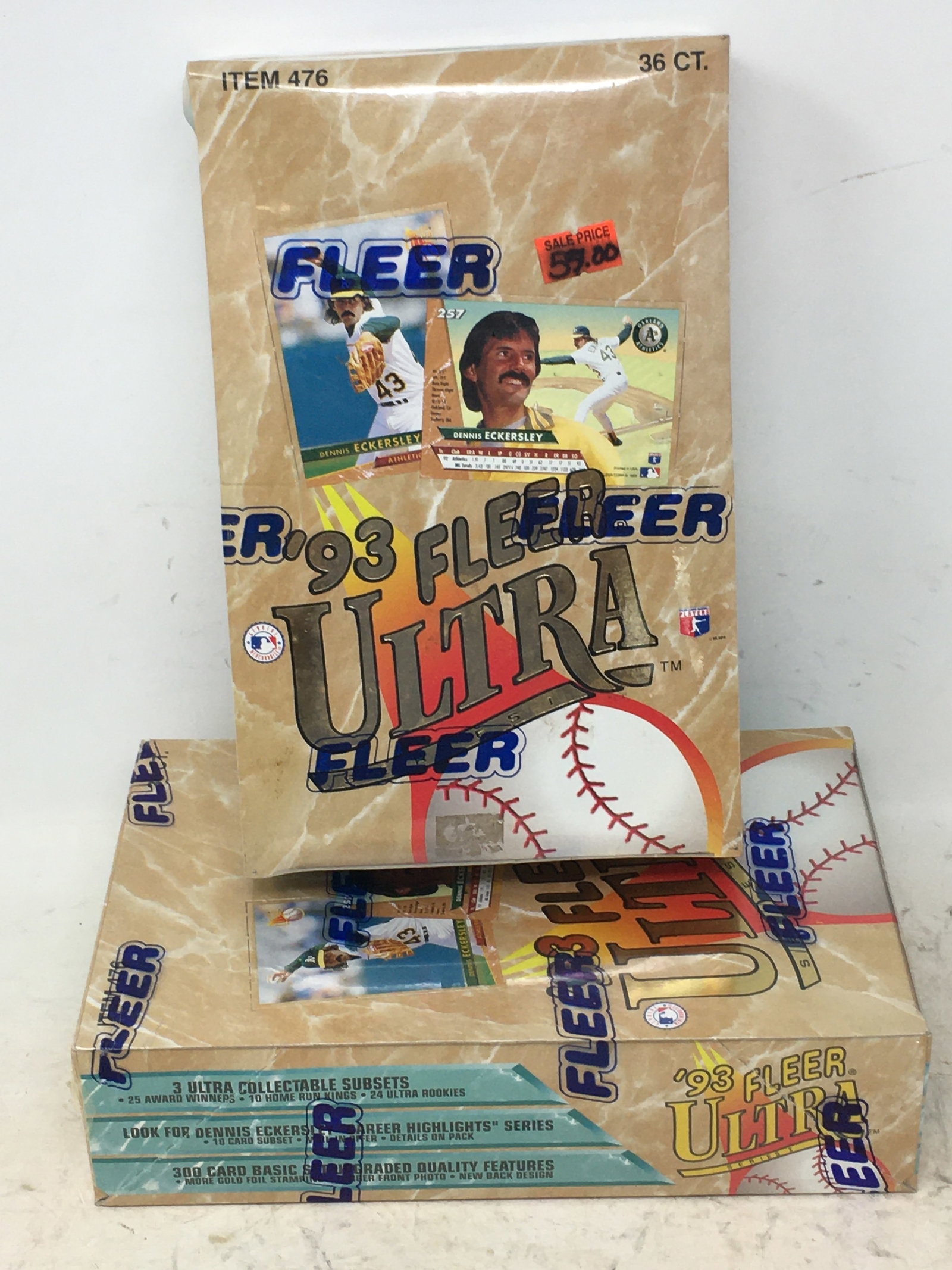 (2) 1993 Fleer Ultra Baseball Cards, Sealed Boxes: (2) 1993 Fleer Ultra Baseball Cards, Sealed Boxes, 36 Packs/Box